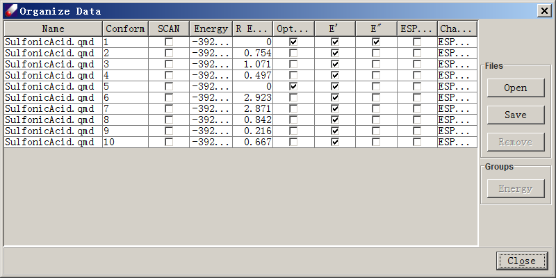 QMD table